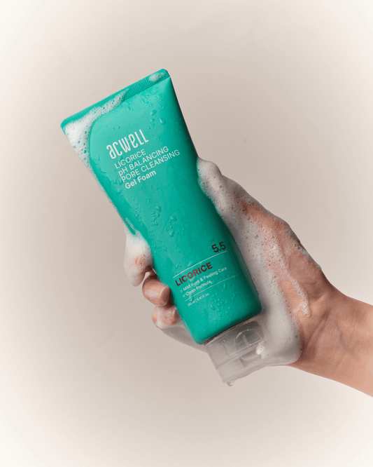 Licorice pH Balancing Pore Cleansing Gel Foam Water Cleanser ACWELL