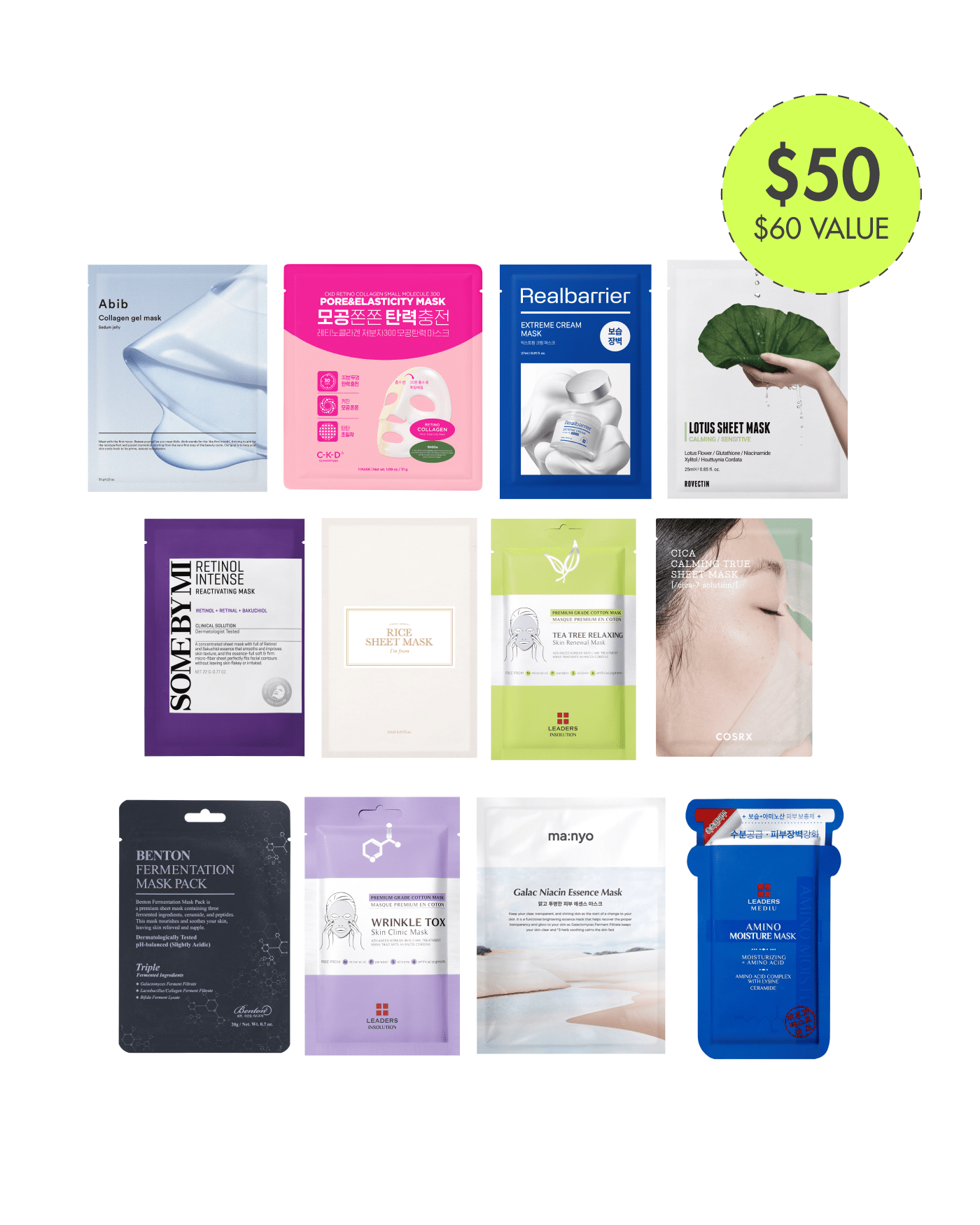 Soko Glam 12 days Of Sheet Masks Set | Soko Glam