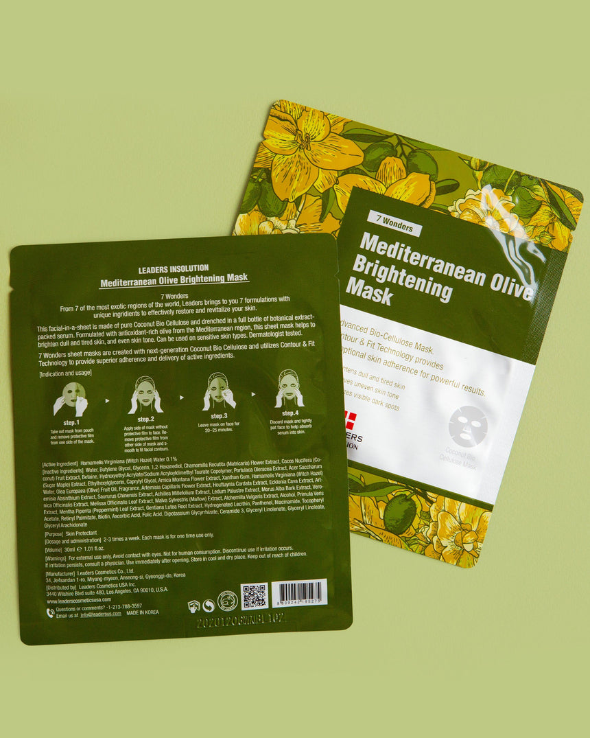 7 Wonders Mediterranean Olive Brightening Mask Product with Instruction