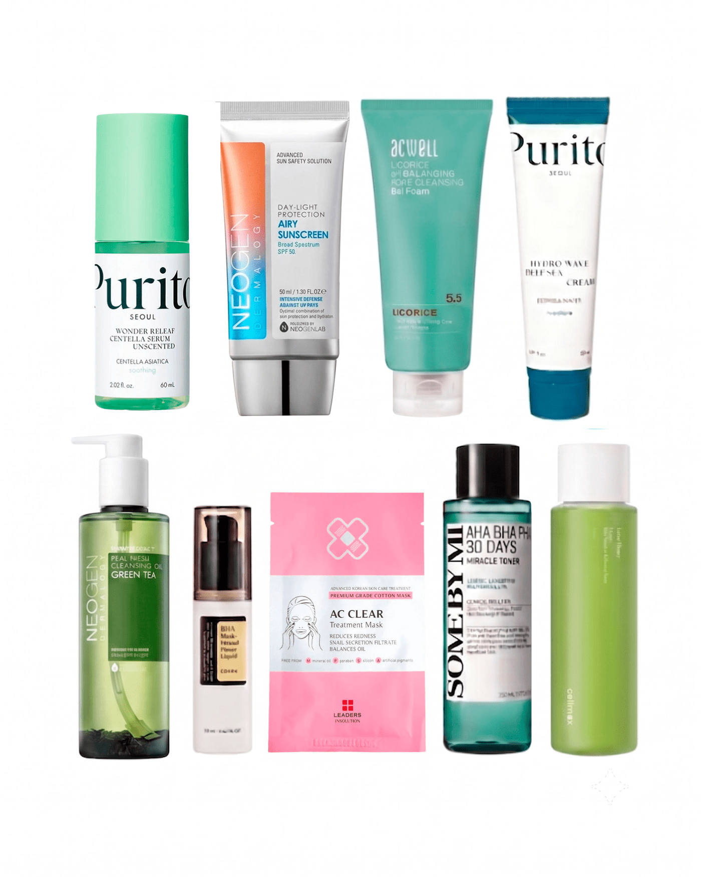 10-Step Korean Skin Care Routine Set (Oily Skin Type)