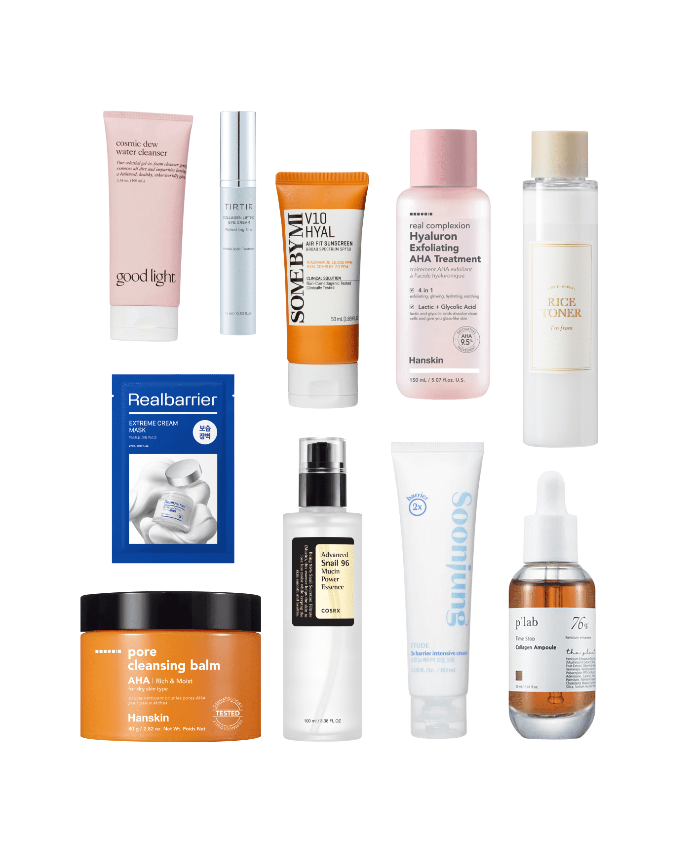 10-Step Korean Skin Care Routine Set (Dry Skin Type) Skincare Set SOKO GLAM 