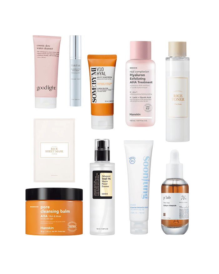 10-Step Korean Skin Care Routine Set (Dry Skin Type)