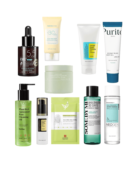 10-Step Korean Skin Care Routine Set (Oily Skin Type)
