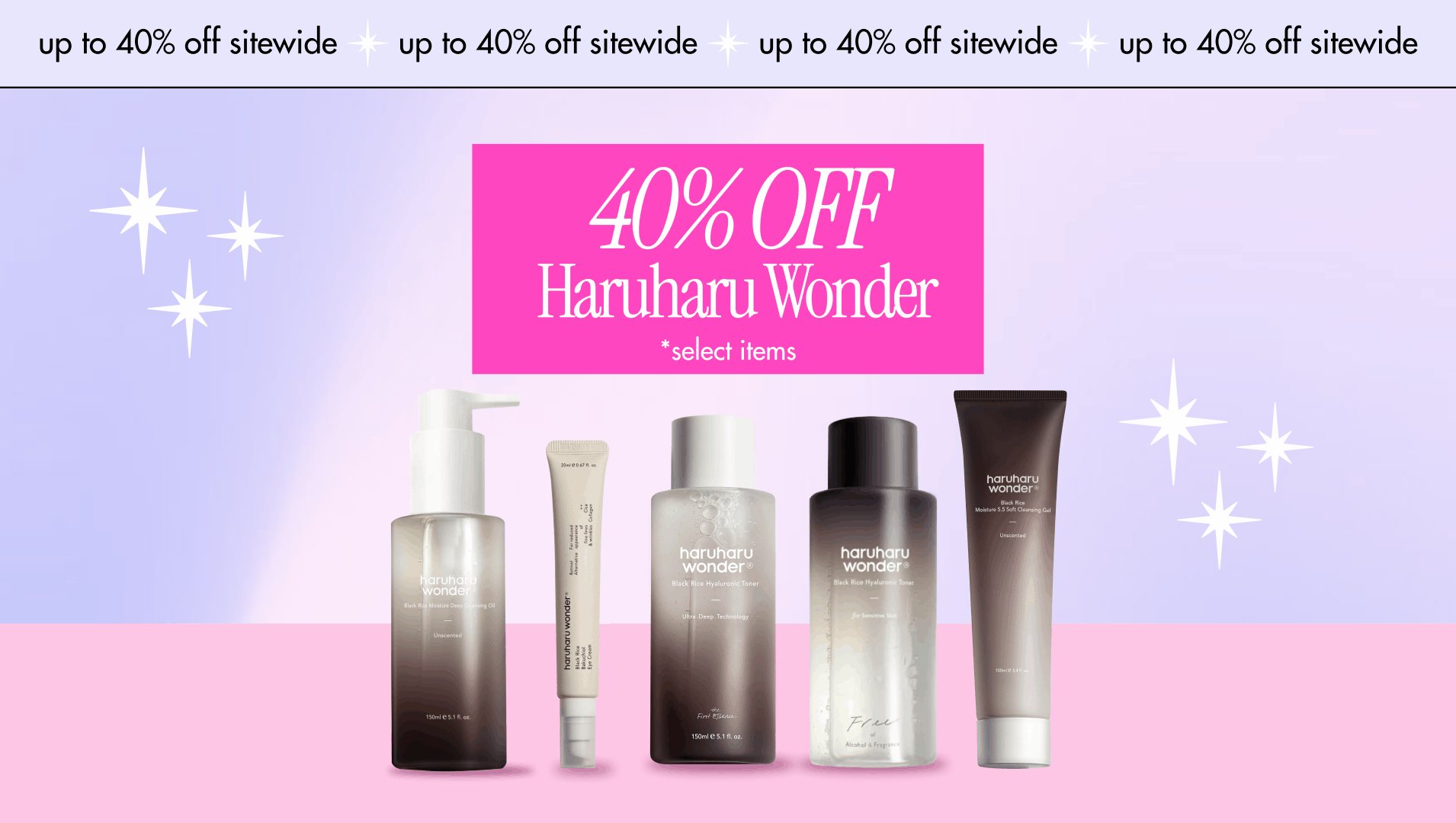 Shop up to 40% OFF Sitewide