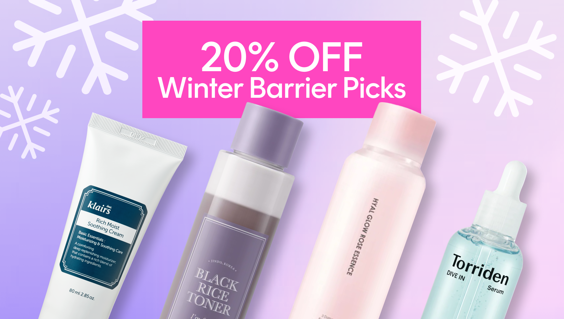 20% Off Winter Barrier Picks