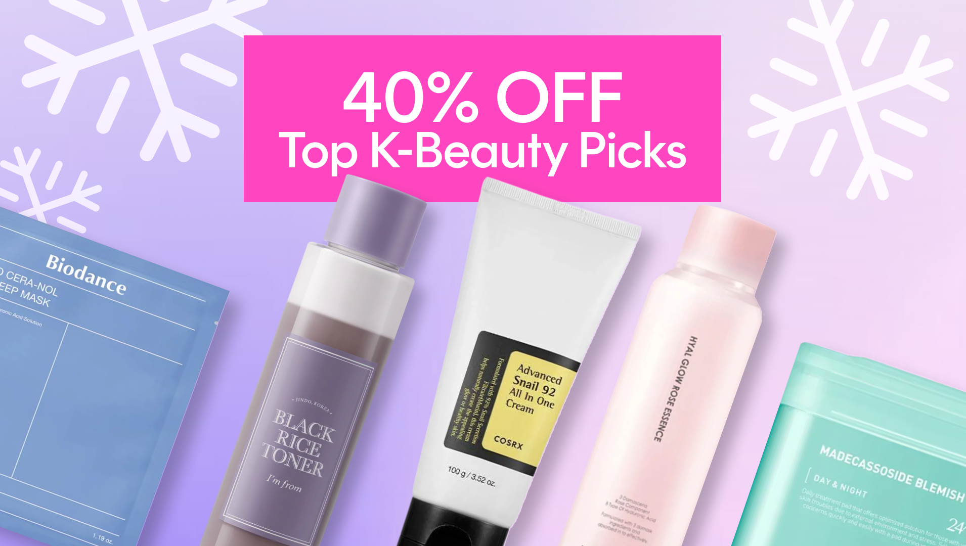 Shop up to 40% off K-beauty