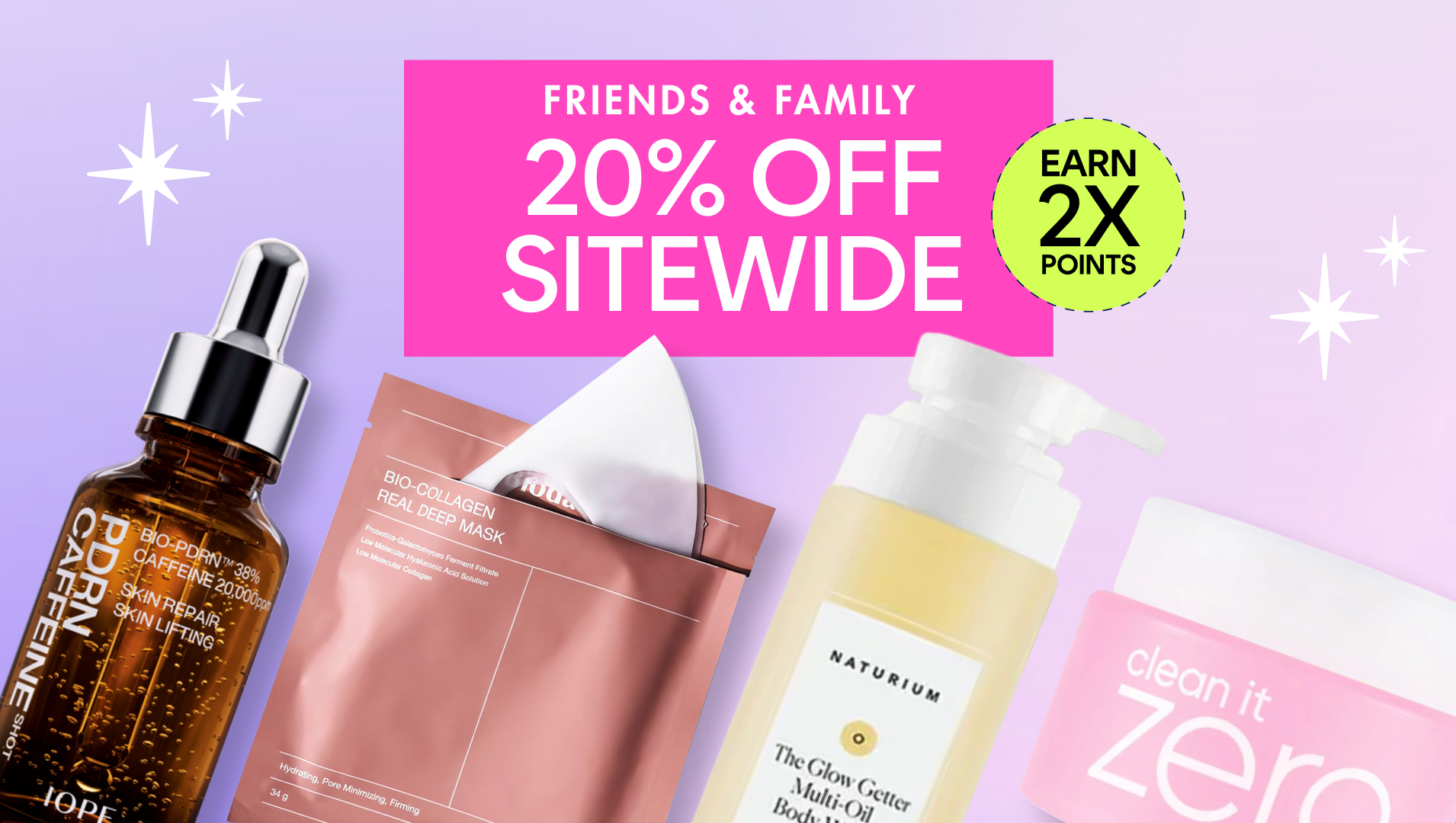 20% Off Sitewide + Earn 2X Points!