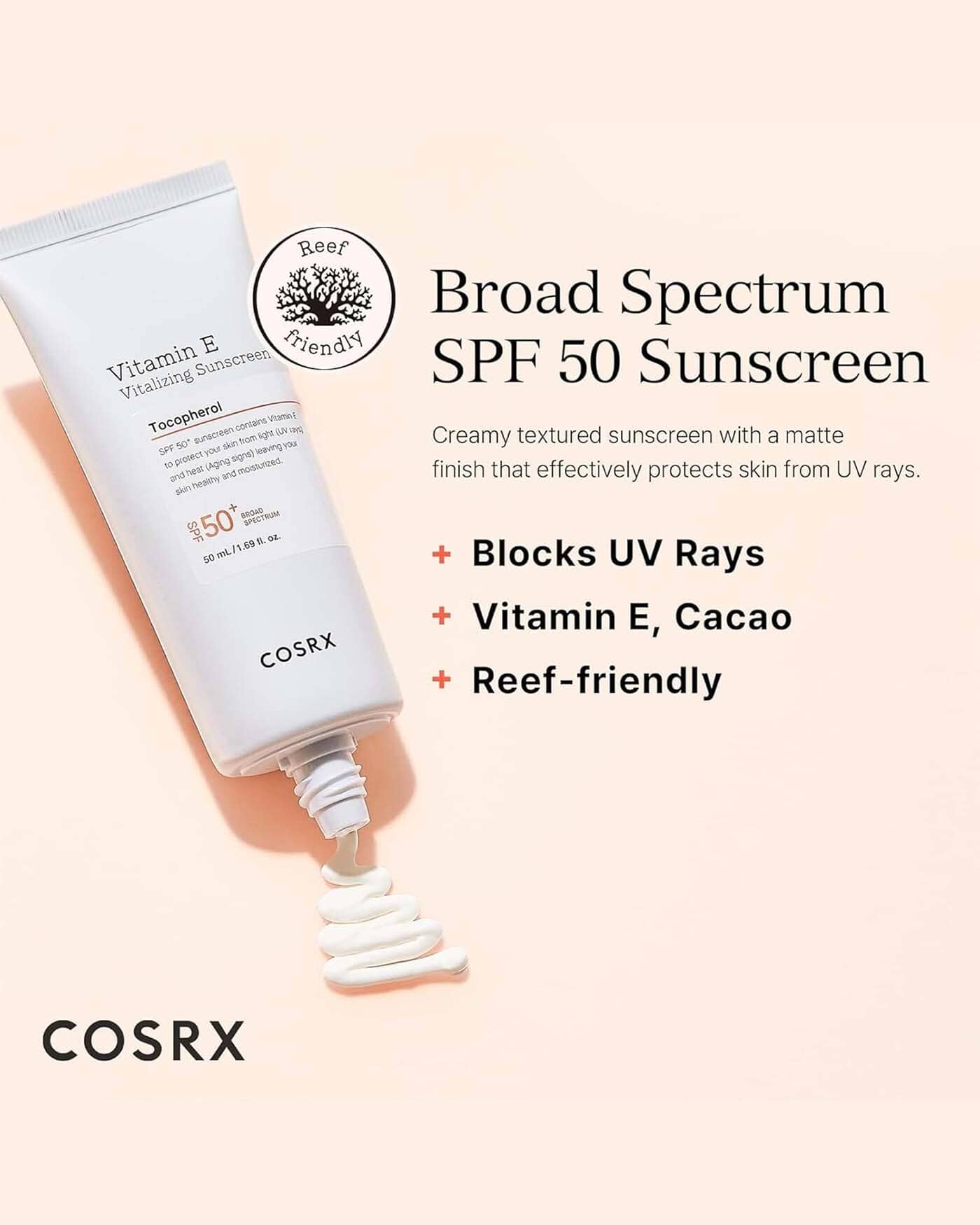 Vitamin E Vitalizing Sunscreen SPF 50+ Sunscreen COSRX 
