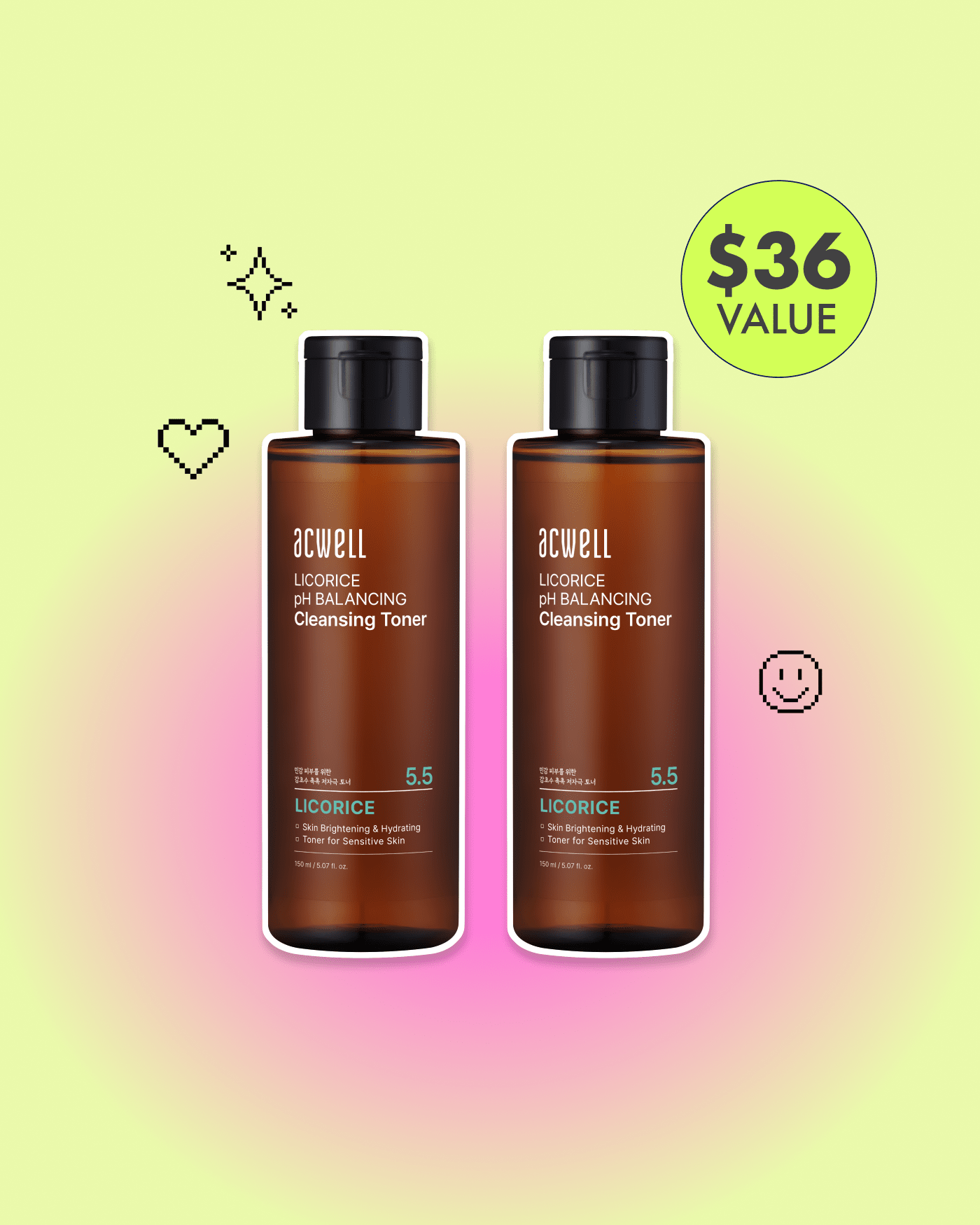 Acwell Toner Duo Value Set Skincare Set Soko Glam 