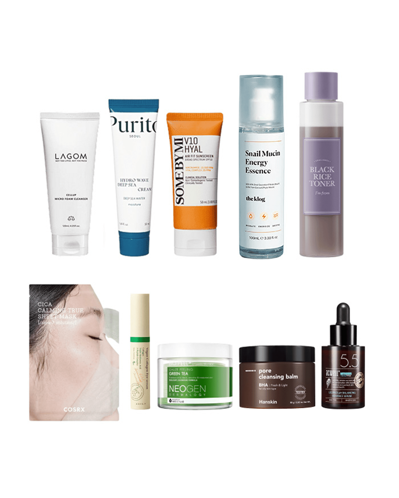 10-Step Korean Skincare Routine Set (Combination Skin Type) Skincare Set SOKO GLAM 