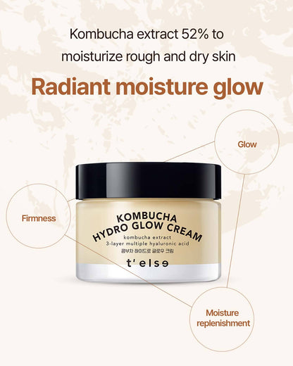 Kombucha Hydro Glow Cream Facial Moisturizer T'else 