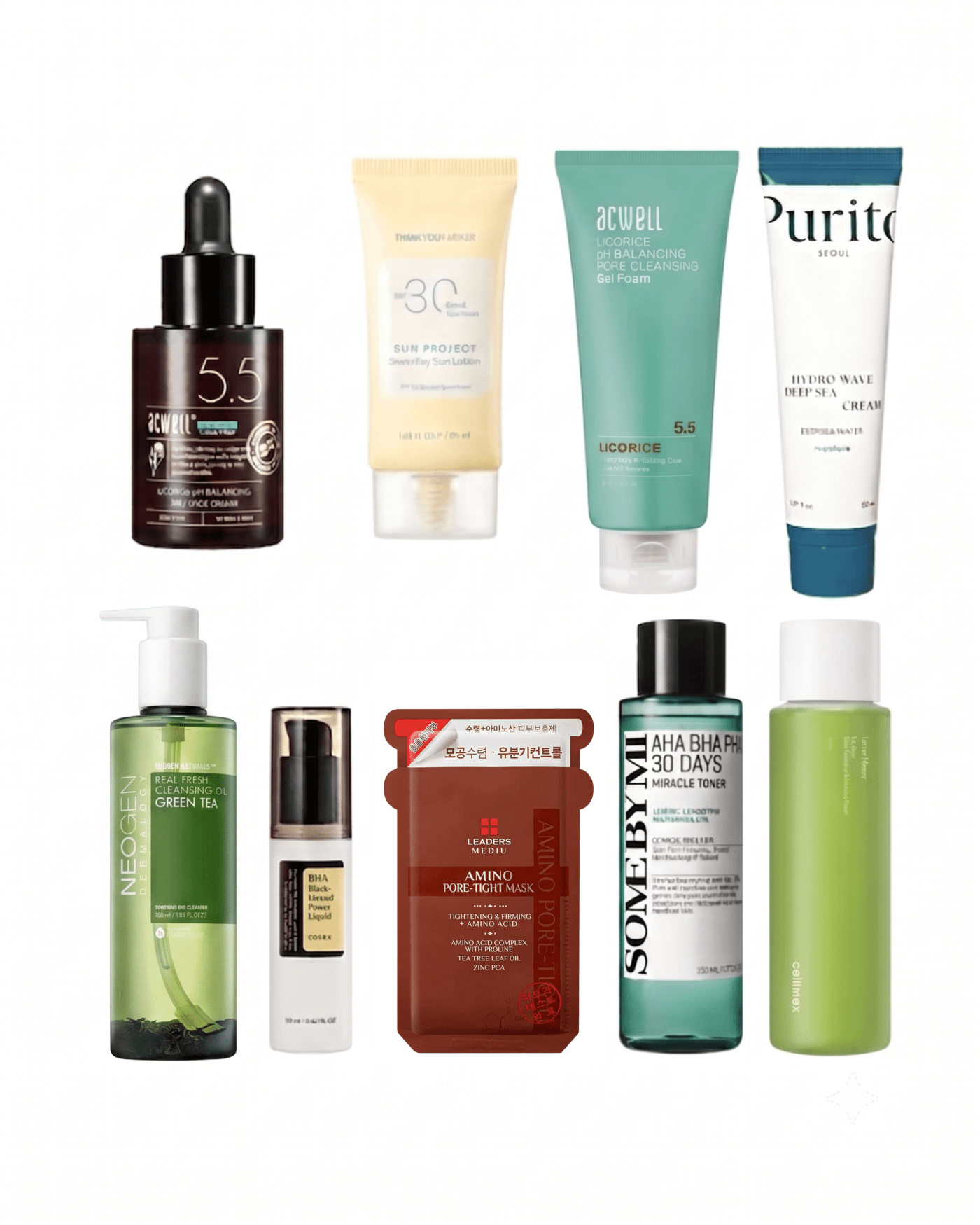 10-Step Korean Skin Care Routine Set (Oily Skin Type) Skincare Set SOKO GLAM 