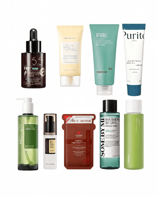 10-Step Korean Skin Care Routine Set (Oily Skin Type) Skincare Set SOKO GLAM 