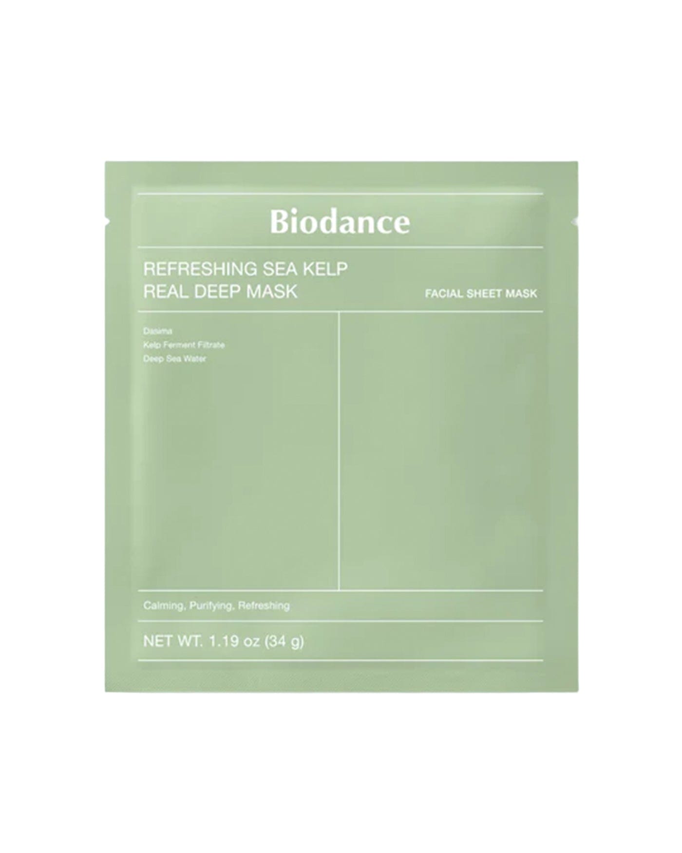 Refreshing Sea Kelp Real Deep Mask (4 Pack) Sheet Mask Biodance 