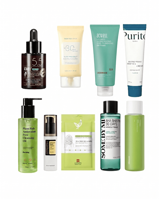 10-Step Korean Skin Care Routine Set (Oily Skin Type) Skincare Set SOKO GLAM 