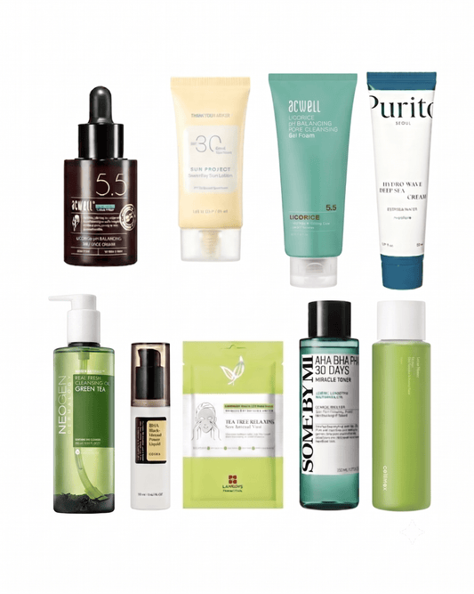 10-Step Korean Skin Care Routine Set (Oily Skin Type) Skincare Set SOKO GLAM 