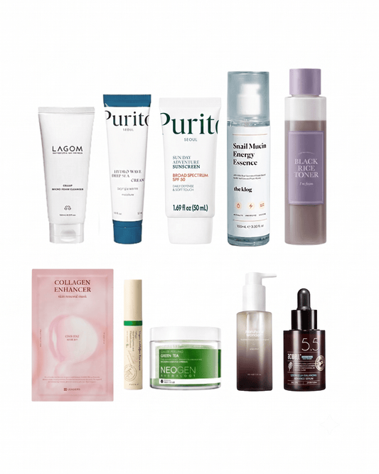 10-Step Korean Skincare Routine Set (Combination Skin Type) Skincare Set SOKO GLAM 