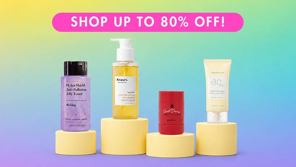 Up to 80% off K-Beauty