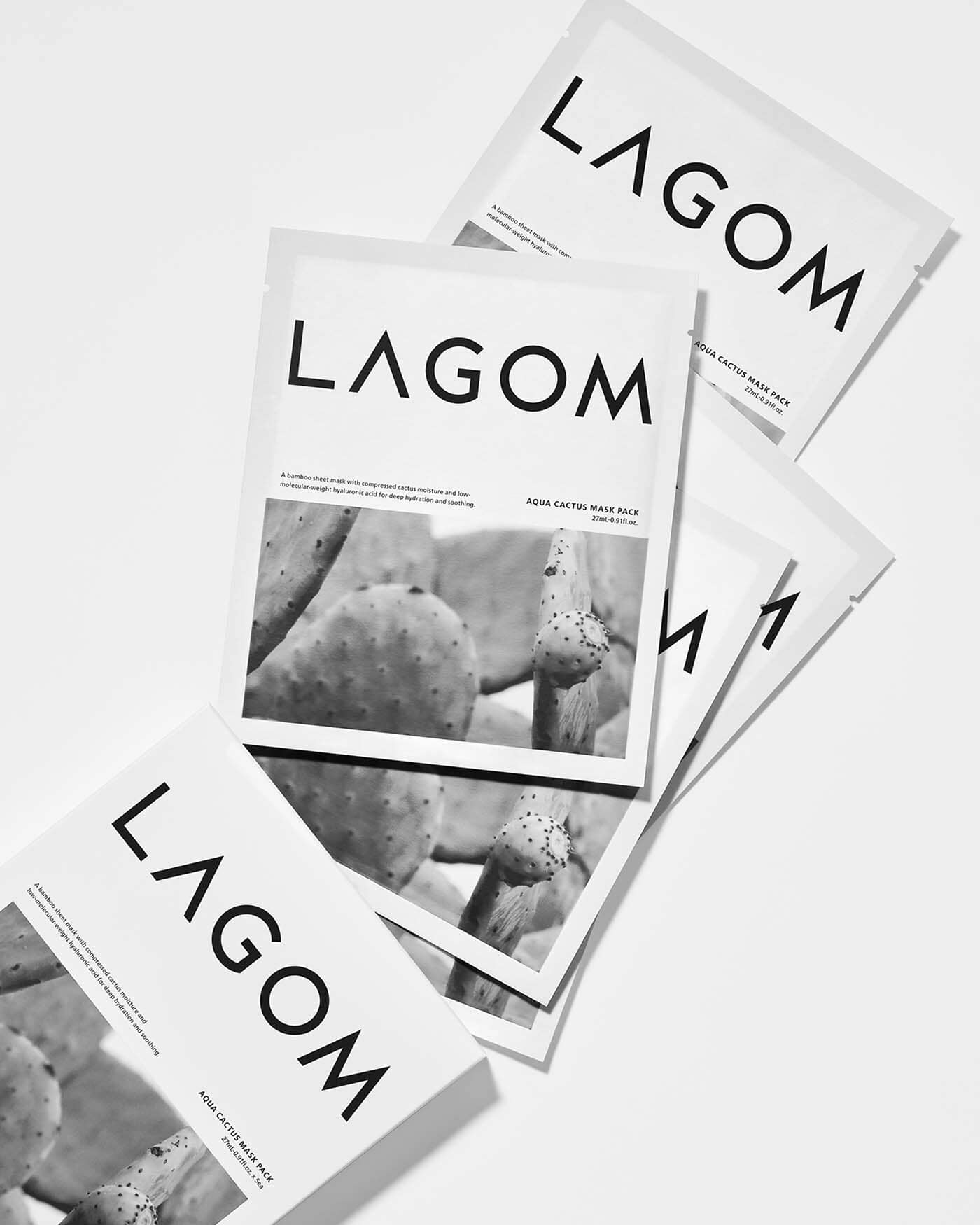 Aqua Cactus Mask Pack (5 Pack) Sheet Mask LAGOM 