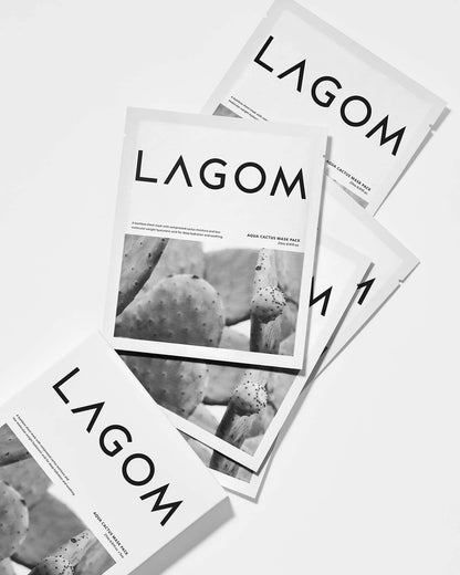 Aqua Cactus Mask Pack (5 Pack) Sheet Mask LAGOM 