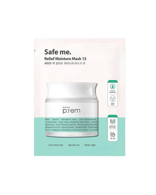 Safe me. Relief Moisture Mask 15 Sheet Mask MAKE P:REM 
