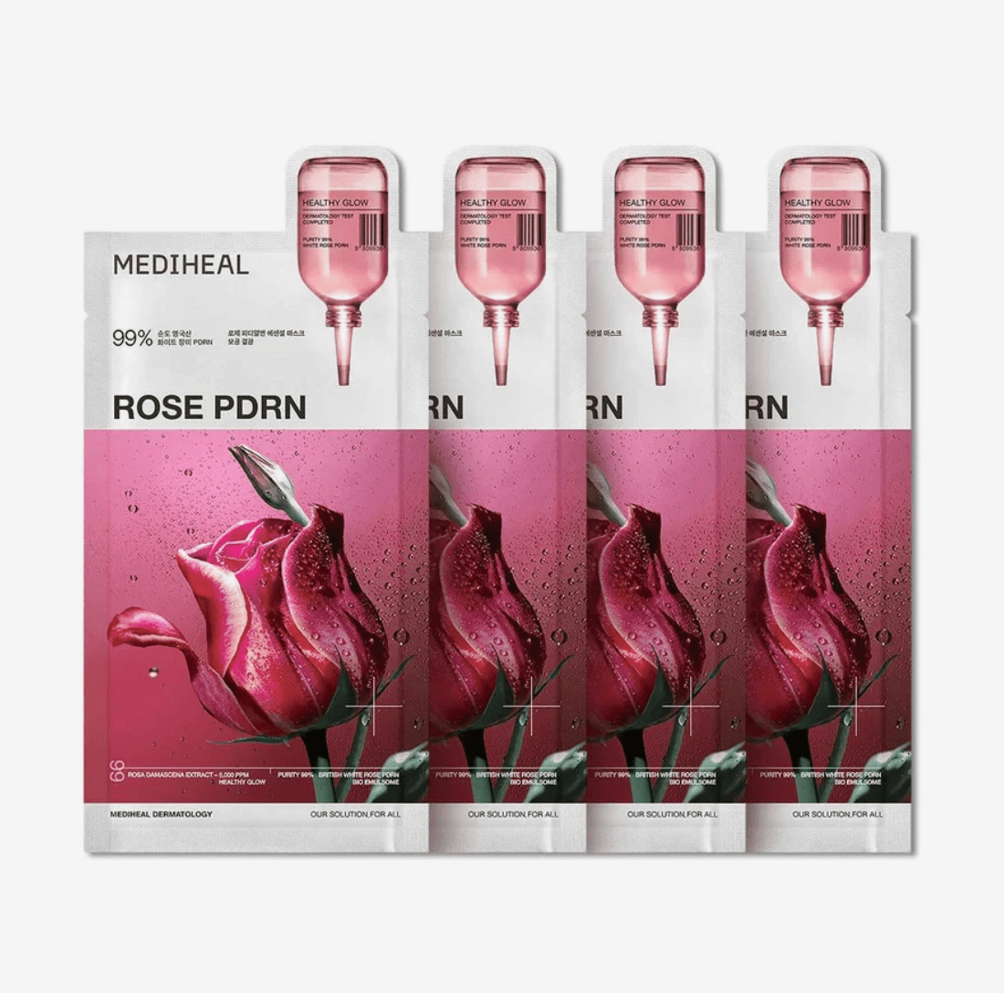 Rose PDRN Essential Mask Healthy Glow (4 pack)