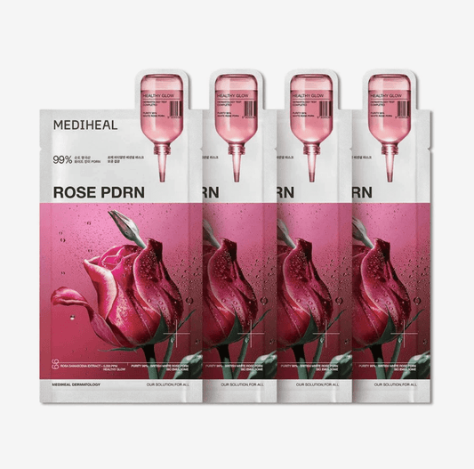 Rose PDRN Essential Mask Healthy Glow (4 pack) Soko Glam 