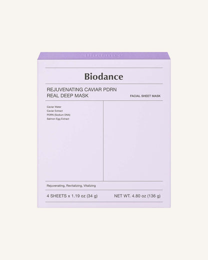 Rejuvenating Caviar PDRN Real Deep Mask Sheet Mask Biodance 