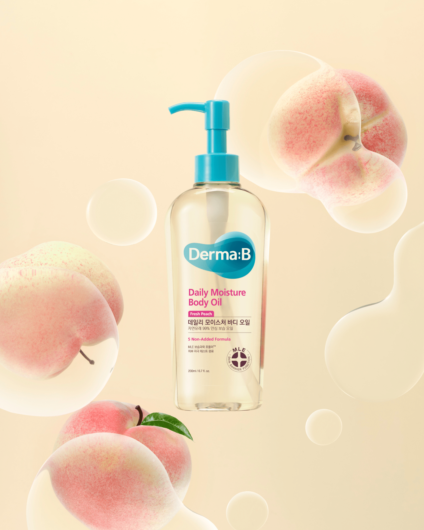 Derma:B Daily Moisture Body Oil (Fresh Peach) Body Derma:B 