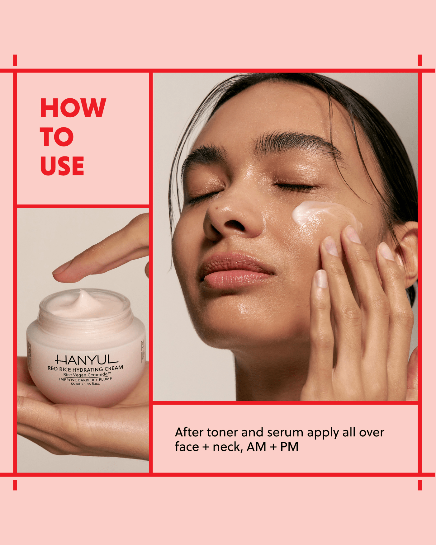 Red Rice Hydrating Cream Facial Moisturizer Hanyul 