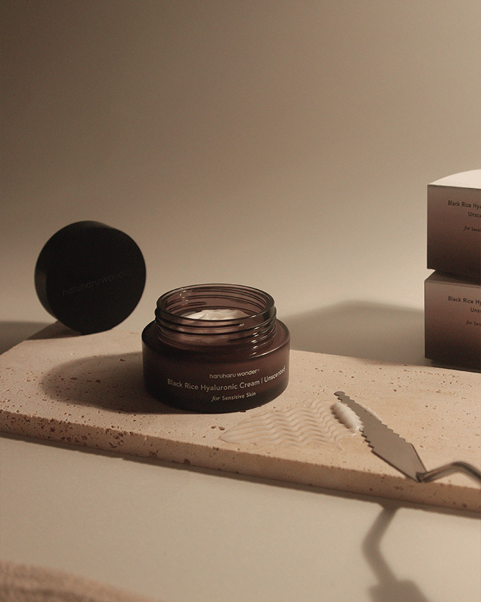 Black Rice Hyaluronic Cream Unscented Facial Moisturizer Haruharu Wonder 