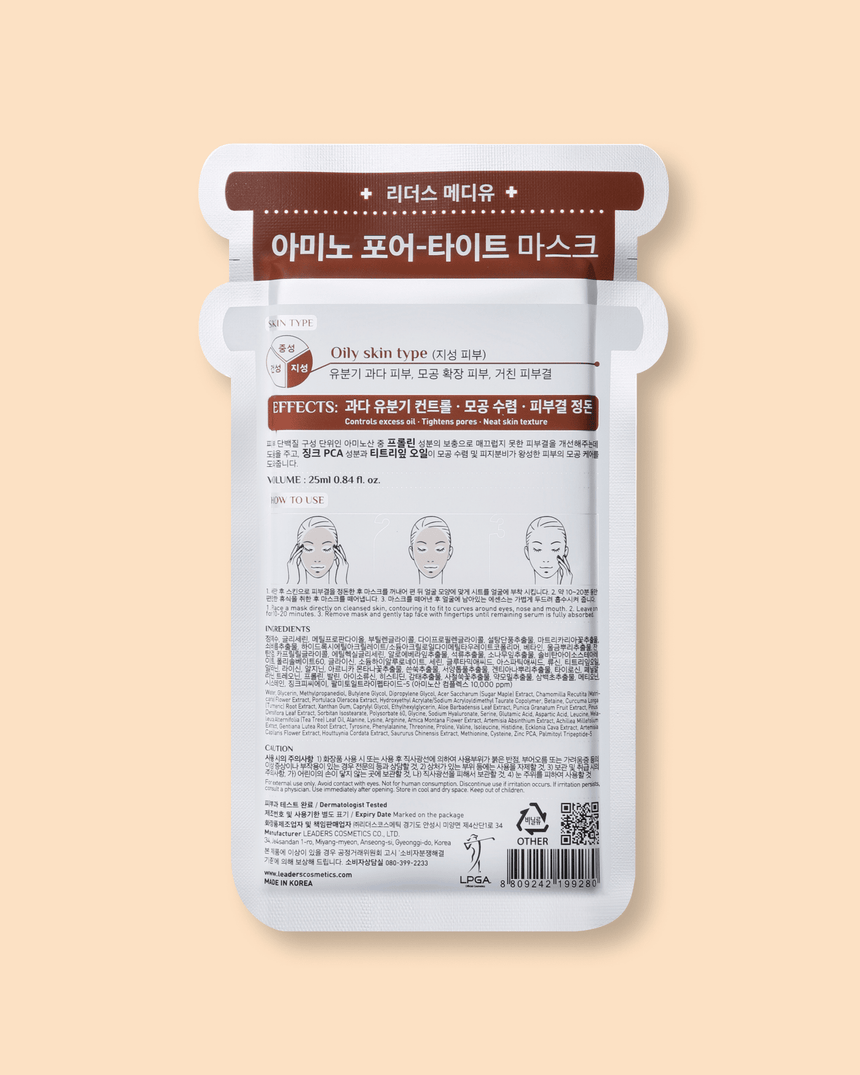 Mediu Amino Pore-Tight Mask Sheet Mask LEADERS 