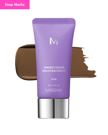 M Perfect Cover Serum BB Cream Makeup MISSHA 45 Deep Mocha 