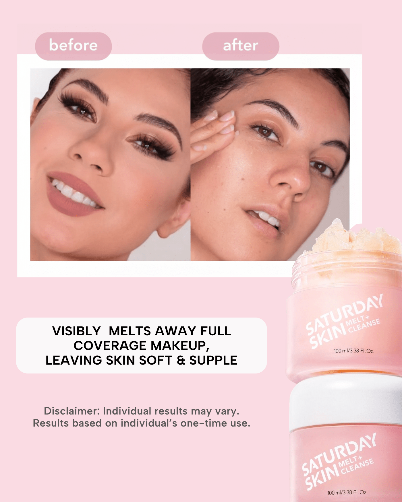 Melt + Cleanse Makeup Melting Balm Oil Cleanser SATURDAY SKIN 