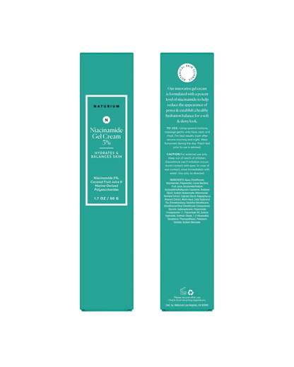 Niacinamide Gel Cream 5% Facial Moisturizer NATURIUM 