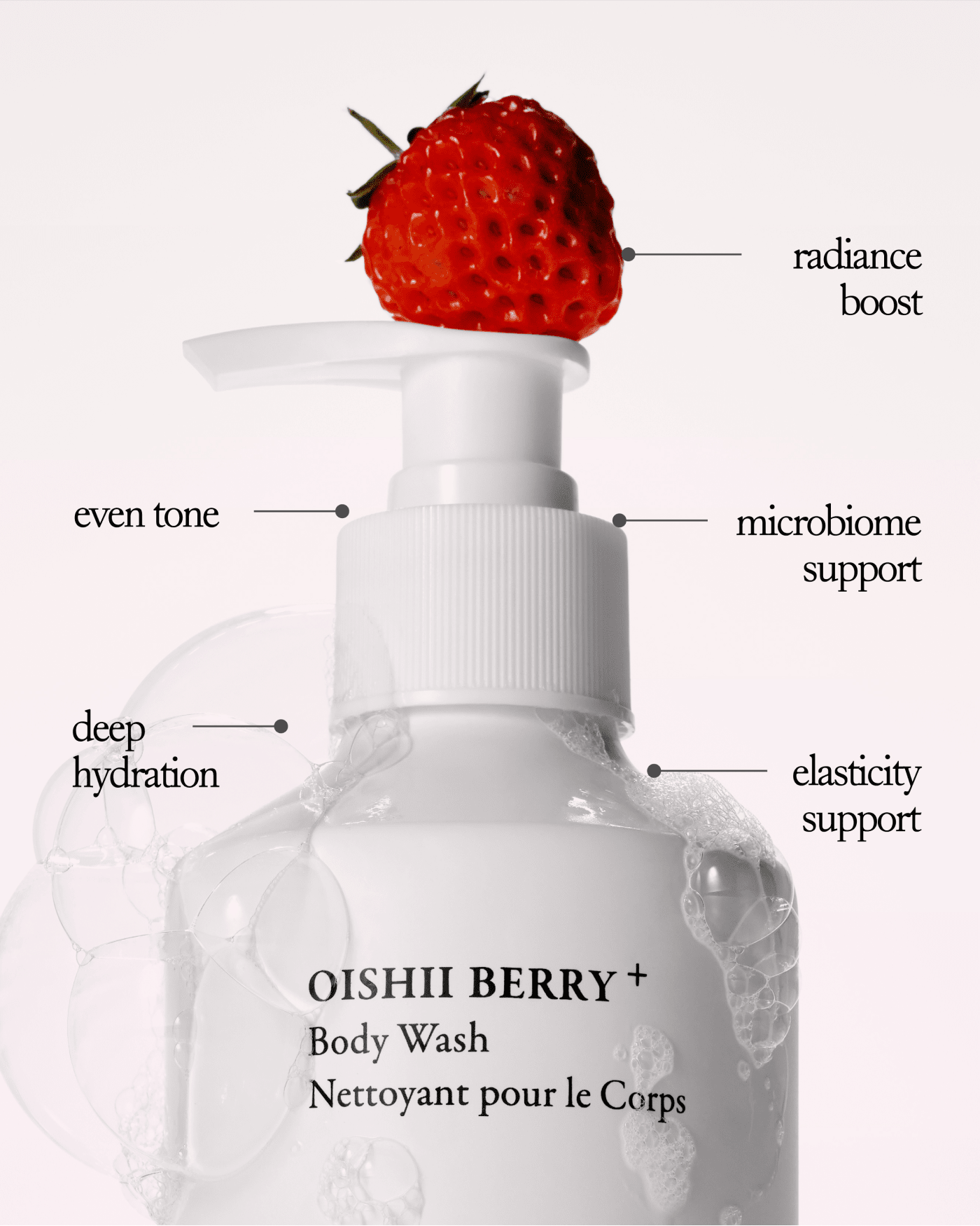 Oishii Berry Body Wash+ Body iota 