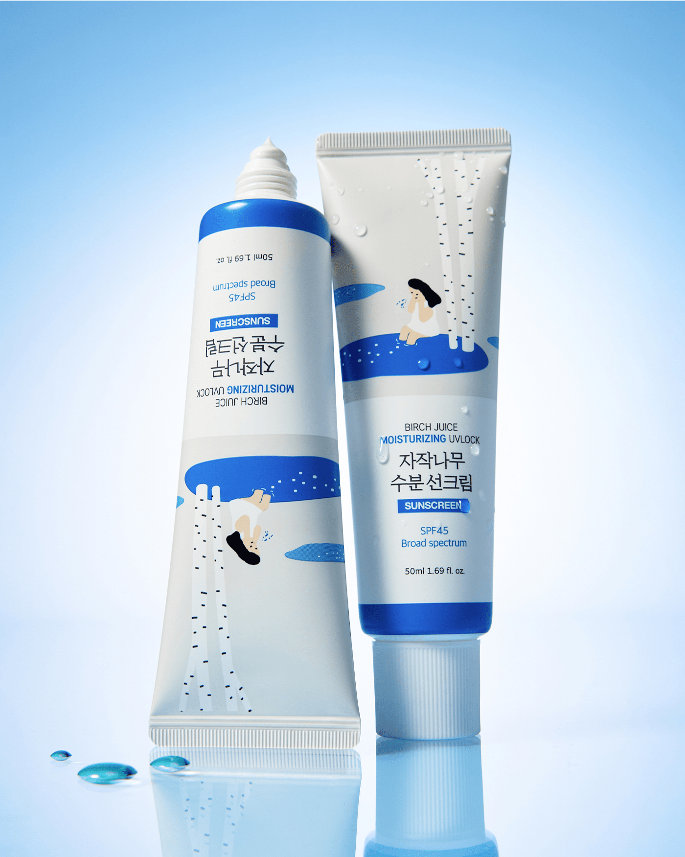 Birch Juice Moisturizing UVLOCK SPF 45 Broad Spectrum Sunscreen ROUND LAB 