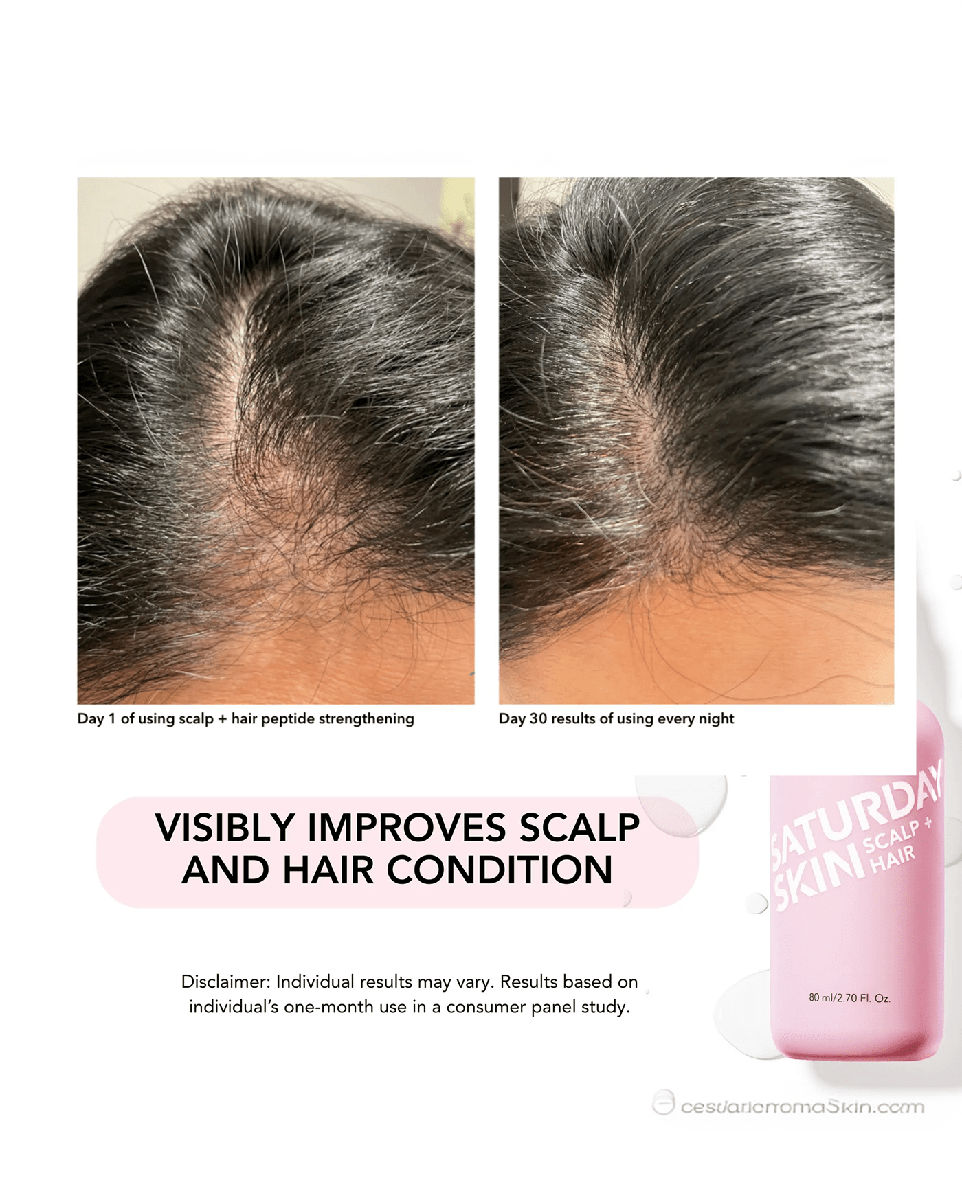 Scalp + Hair Strengthening Peptide Treatment Hair Treatment SATURDAY SKIN 