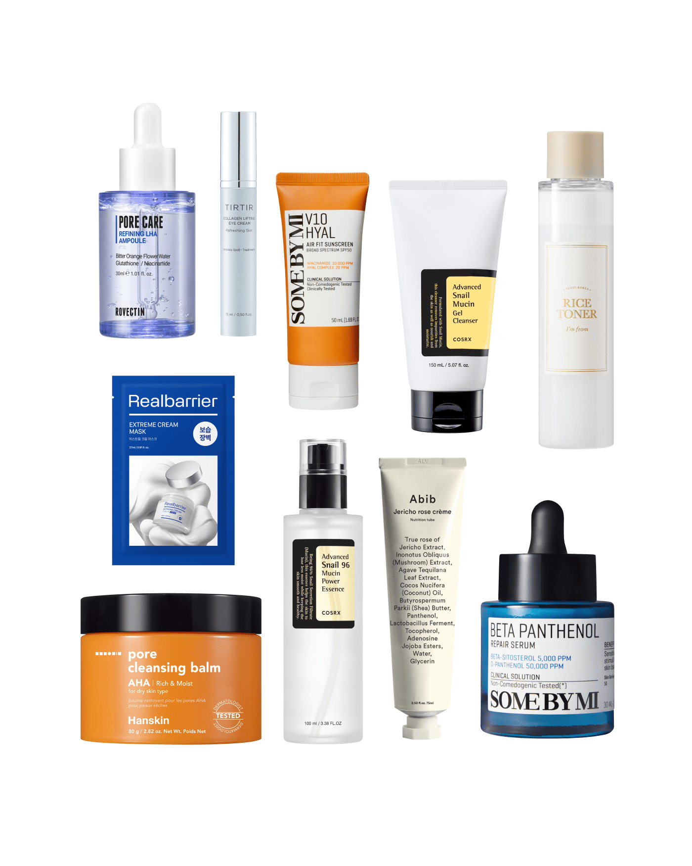 10-Step Korean Skin Care Routine Set (Dry Skin Type) Skincare Set SOKO GLAM 