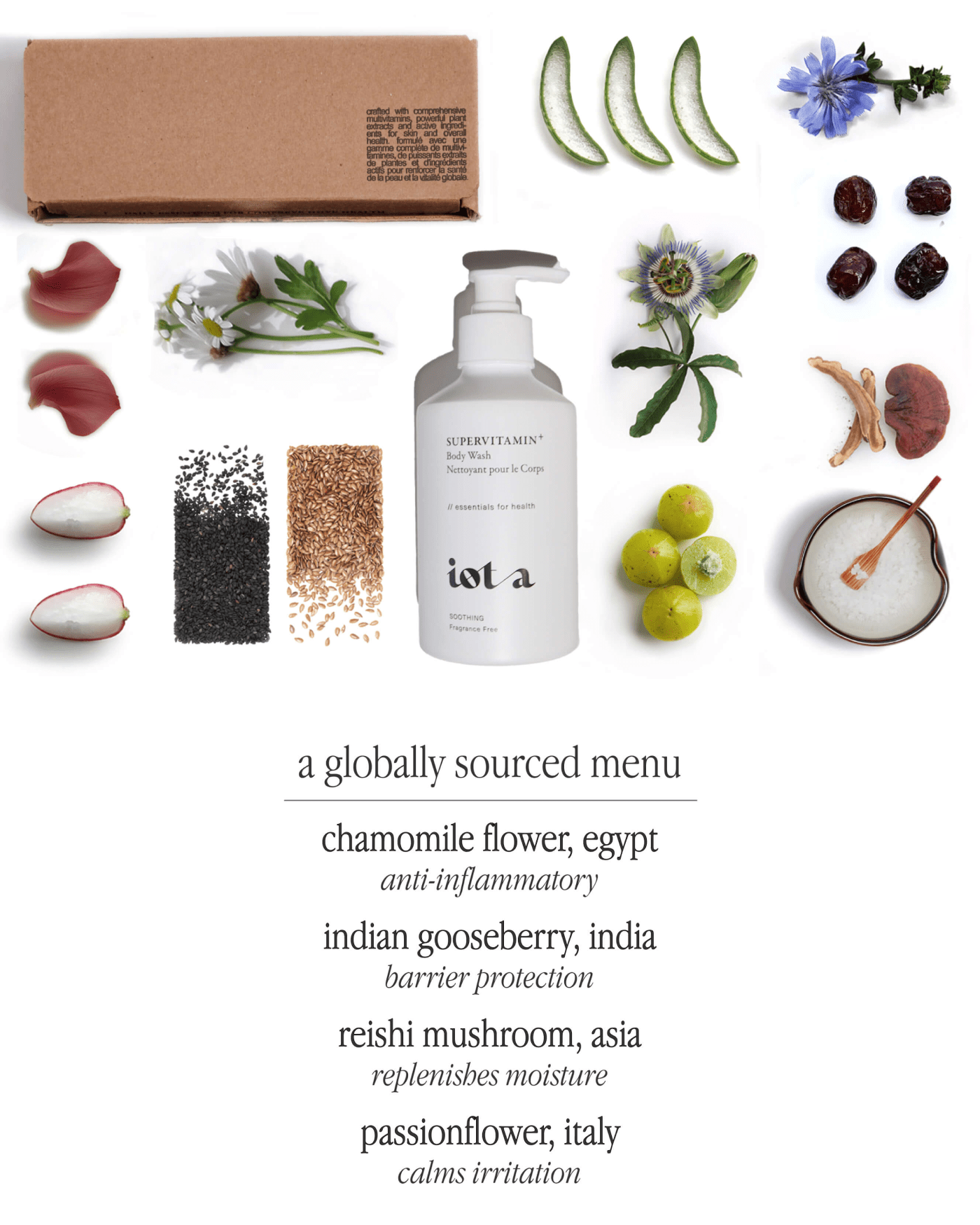 Supervitamin Body Wash+ Soothing Body iota 