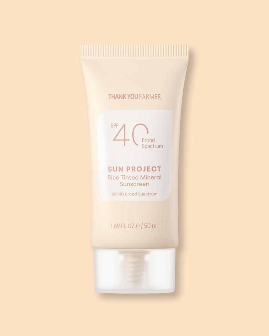 Sun Project Rice Tinted Mineral Sunscreen SPF 40 Broad Spectrum THANK YOU FARMER 