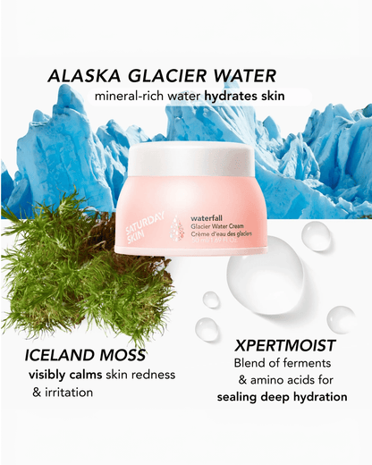 Waterfall Glacier Water Cream Facial Moisturizer SATURDAY SKIN 