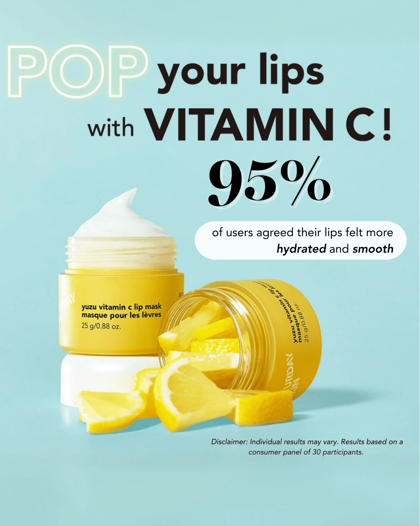 Yuzu Vitamin C Lip Mask Lip Treatment SATURDAY SKIN 