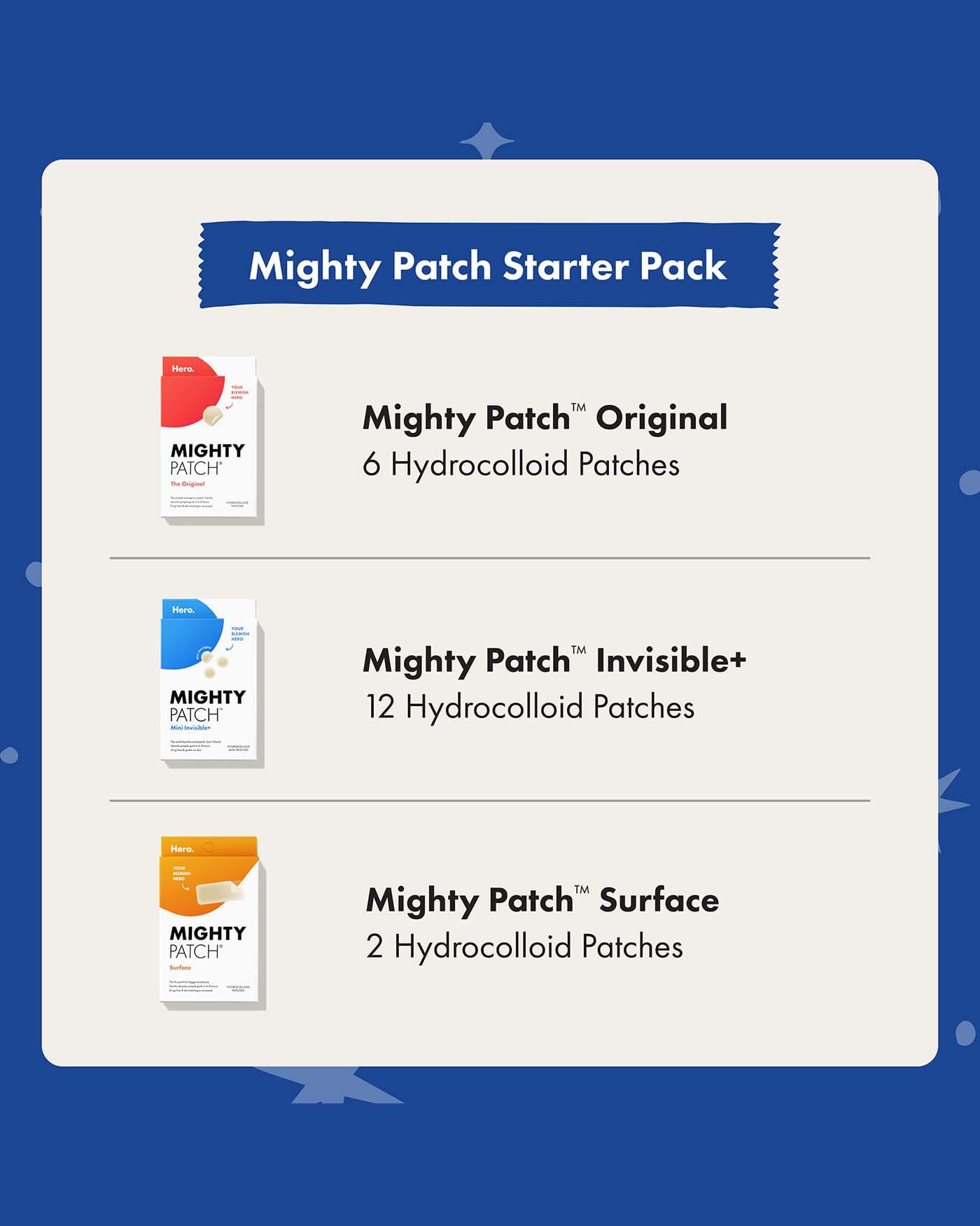 Mighty Patch Starter Pack Treatment Hero Cosmetics 