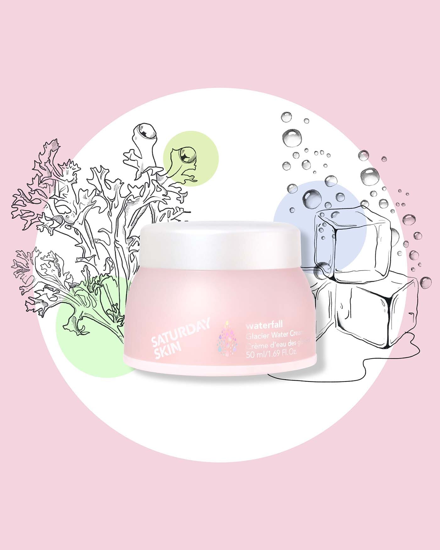 Waterfall Glacier Water Cream Facial Moisturizer SATURDAY SKIN 