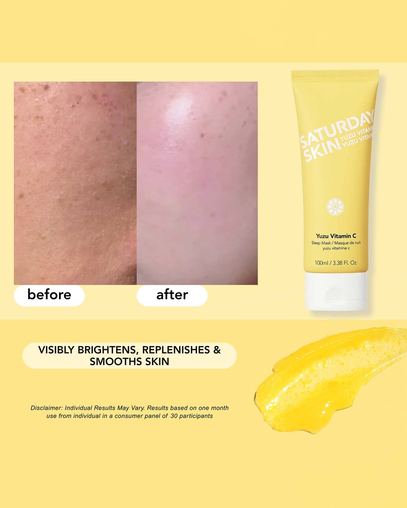 Yuzu Vitamin C Sleep Mask Sleeping Mask SATURDAY SKIN 