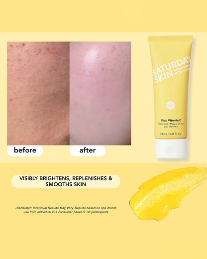 Yuzu Vitamin C Sleep Mask Sleeping Mask SATURDAY SKIN 