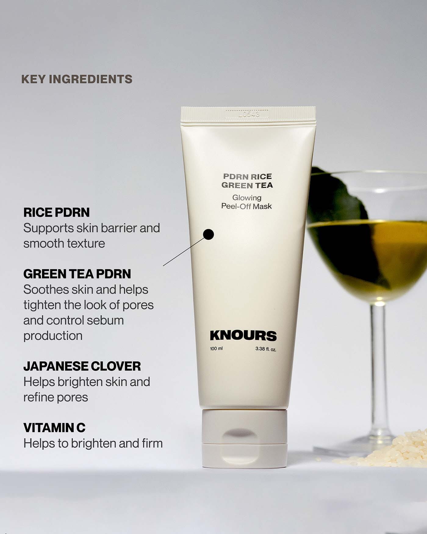 PDRN Rice & Green Tea Glowing Peel Off Mask Soko Glam 