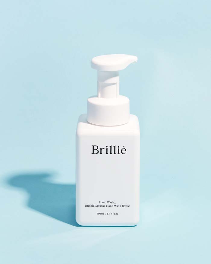 Brillie Hand Wash Bottle - white empty bottle