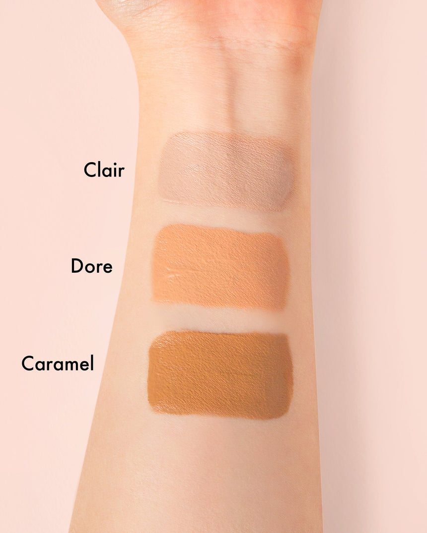 Three different color on amrs- Clair, Dore, Caramel